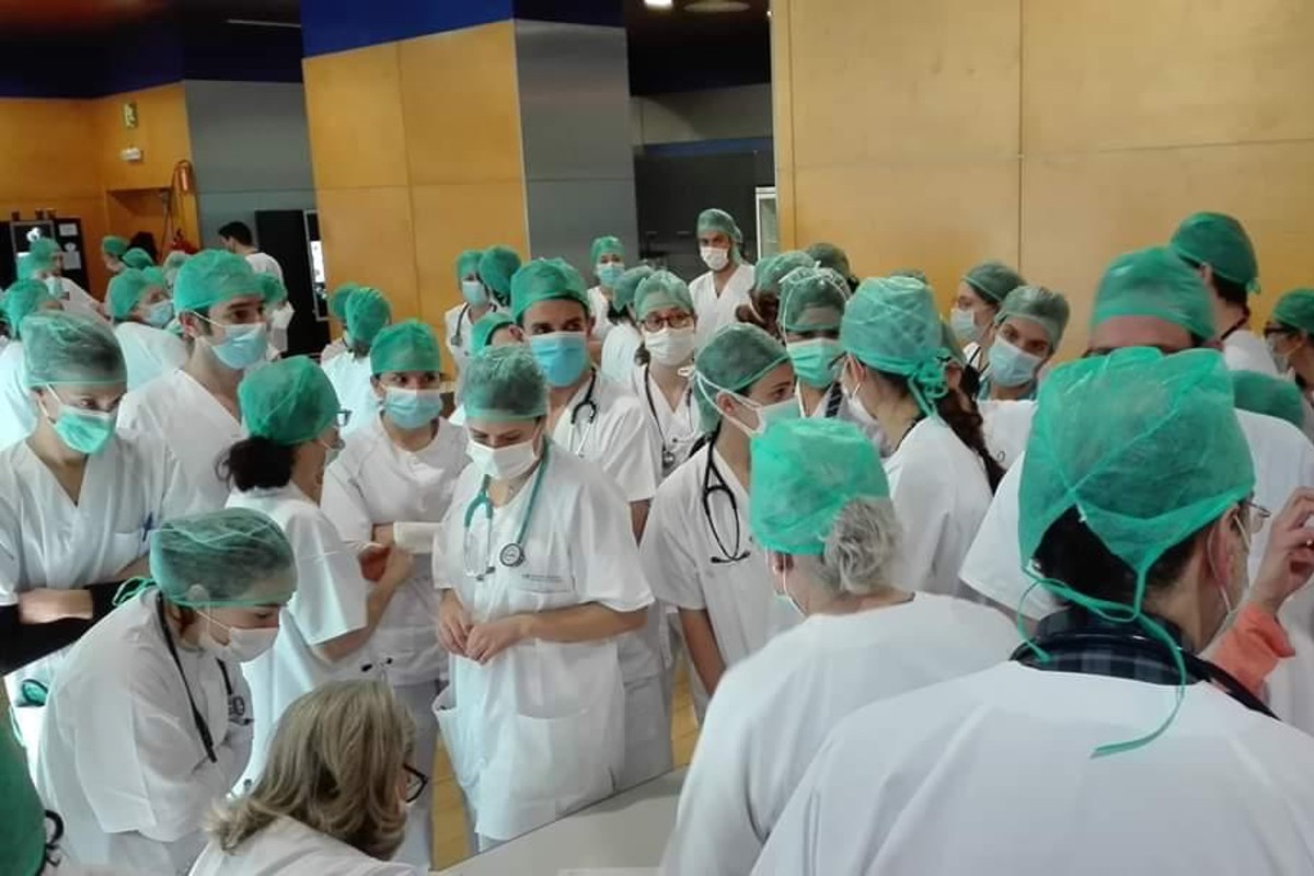 Sanitarios en el hospital de campaña de Ifema (CCOO Sanidad Madrid)